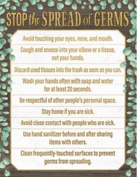 [TCR7508] EUCALYPTUS STOP THE SPREAD OF GERMS CHART 17''x22''(43cmx55cm)