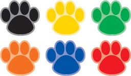 [TCRX77380] Paw Prints Spot On Carpet Markers Write on/ wipe - off (6 colors) (10.1cm)  (12 pcs)