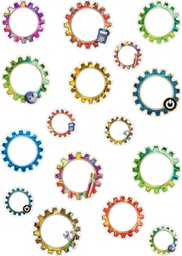 [TCRX8738] STEAM Gears Accents - Assorted Sizes (6''-15cm,4.3''-11cm,3.3''-8.5cm) (54 pcs)