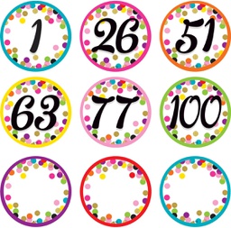 [TCR8752] Confetti Number Cards (110pcs) (2.4''-6cm)