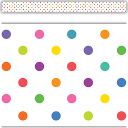 [TCR8325] Colorful Dots Straight Border Trim  (3''x35'')(7.6cmx88.9cm) total (35'=10.6m) (12pcs)