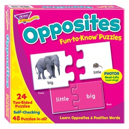 [T36004] Opposites Fun to know Puzzles 24 two-sided Puzzles (GR.PREK +AGE 3+)  (48pcs)