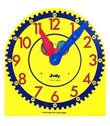 [ID99086] Color-Coded Judy Clock (Gr:K-3)(12.5''x13.5'')(31cmx34.2cm)