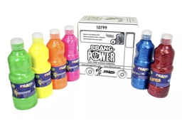 [DIX10799] Washable Ready-to-Use Paint (16oz=473ml) Fluorescent PLUS Metallic &amp; Glitter  6 Colors