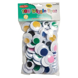 [CHL64570] JUMBO WIGGLE EYES ASSORTED COLORS (100 pcs)