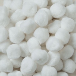 [PAC811006] CREATIVITY STREET POM PONS 1" (2.50cm) WHITE (100pcs)