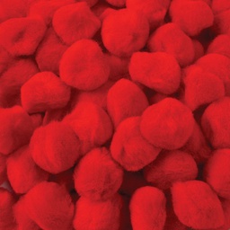 [PAC811007] CREATIVITY STREET POM PONS 1&quot; (2.50cm) RED (100pcs)