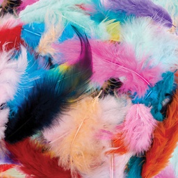 [PAC4504] CREATIVITY STREET MARABOU FEATHERS ASSORTED SIZES BRIGHT HUES (14 GRAMS)