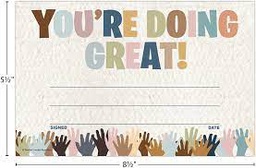 [TCR7136] EVERYONE IS WELCOME YOU'RE DOING GREAT Awards 5.5&quot; x 8.5&quot; (14cm x 21.5cm)