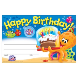 [T81302] SEA BUDDIES BIRTHDAY Award 14cm x 21.5cm (24 awards + 30 stinky stickers)
