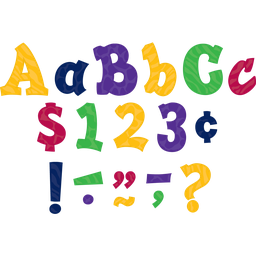 [TCR75350] MULTICOLOR SASSY ANIMALS 3&quot;  Letters Combo Pack (724 pcs)