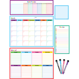 [TCR77405] COLORFUL MAGNETIC DRY-ERASE CALENDAR 17&quot; x 12&quot; (43cm x 30.5cm)
