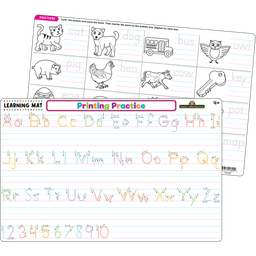 [TCR21013] PRINTING PRACTICE LEARNING MATS 17&quot;x 11.5&quot; (43cm x 29cm)