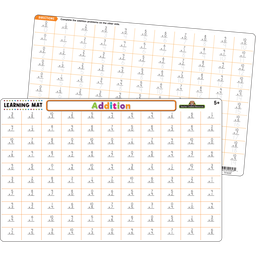 [TCR21016] ADDITION LEARNING MATS Write-on/ Wipe-off (17&quot;x11.5&quot;) (43cmx29cm)
