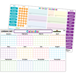 [TCR21024] CALENDAR LEARNING MATS 17&quot;x 11.5&quot; (43cm x 29cm)