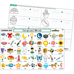[TCR21025] COMPOUND WORDS LEARNING MATS 17&quot;x 11.5&quot; (43cm x 29cm)