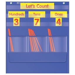 [9780545114820] COUNTING CADDIE AND PLACE VALUE POCKET CHART (Gr: K-3) 15" x 17" (38cm x 43cm)