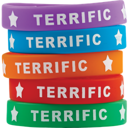[TCR6549] TERRIFIC Wristbands (10 pcs) (7.25''-18.4cm)