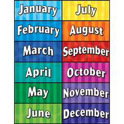 [TCR7628] Months of the Year  Chart (17''x22'')(43cmx56cm)