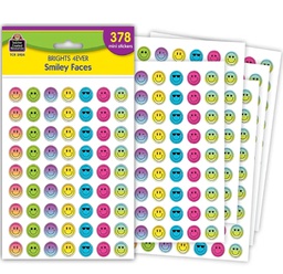 [TCR3924] Brights 4Ever Smiley Faces Mini Stickers(378stickers) (0.4''-1cm)