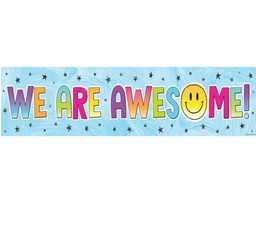 [TCR3934] Brights 4Ever We Are Awesome! Banner (8''x39'')(20.3cmx99.06cm) (1pc)