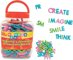 [AC9305] WONDERFOAM MAGNETIC LETTERS W/ CONSONANT BLENDS Ages:4+ (104pcs)