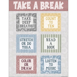 [TCR7883] Classroom Cottage Take a Break Chart (17''x22'')(43cmx55.8cm)
