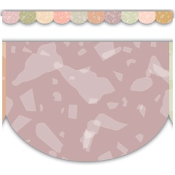 [TCR7214] Terrazzo Tones Scalloped Die-Cut Border (12pcs)(3''x35'')(7.6cmx89cm)