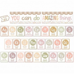 [TCR7202] Terrazzo Tones Alphabet Affirmations BBset (29pcs) (48''x9'')(122cmx22.8cm)