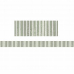 [TCR7179] Classroom Cottage Sage Green Stripes Straight Border (12pcs)(3''x35'')(7.6cmx88.9cm)