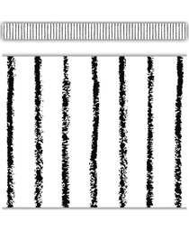 [TCR3936] White with Black Pinstripes Straight Border (12pcs) (3''x35'')(7.6cmx89cm)