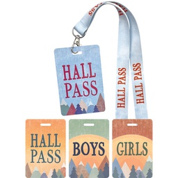 [TCR20321] Moving Mountains Hall Pass Lanyards (4pcs) (Tags:2.75''x4.6''-7cmx11.6cm) (Lanyard:0.75''x16.5''-2cmx42cm)