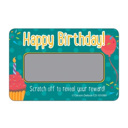 [CD101089] SCRATCH OFF AWARDS HAPPY BIRTHDAY(2.3''x3.5'')(5.8cmx8.8cm)