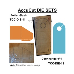 [TCC-DIE-SET-1113] ACCUCUT  DIE SET (11&amp;13) FOLDER-SLASH (ex lg) &amp; DOOR HANGER (2 DIES)