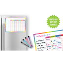 COLORFUL MAGNETIC DRY-ERASE TASK CHART 17&quot; x 12&quot; (43cm x 30.5cm)