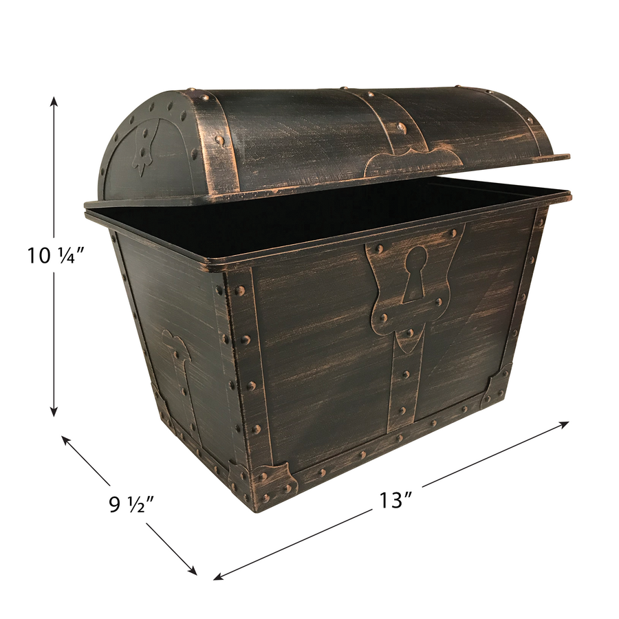TREASURE CHEST (Plastic) 9.5&quot;x13&quot;x10.25&quot; (24cm x 33cm x 26.6cm)