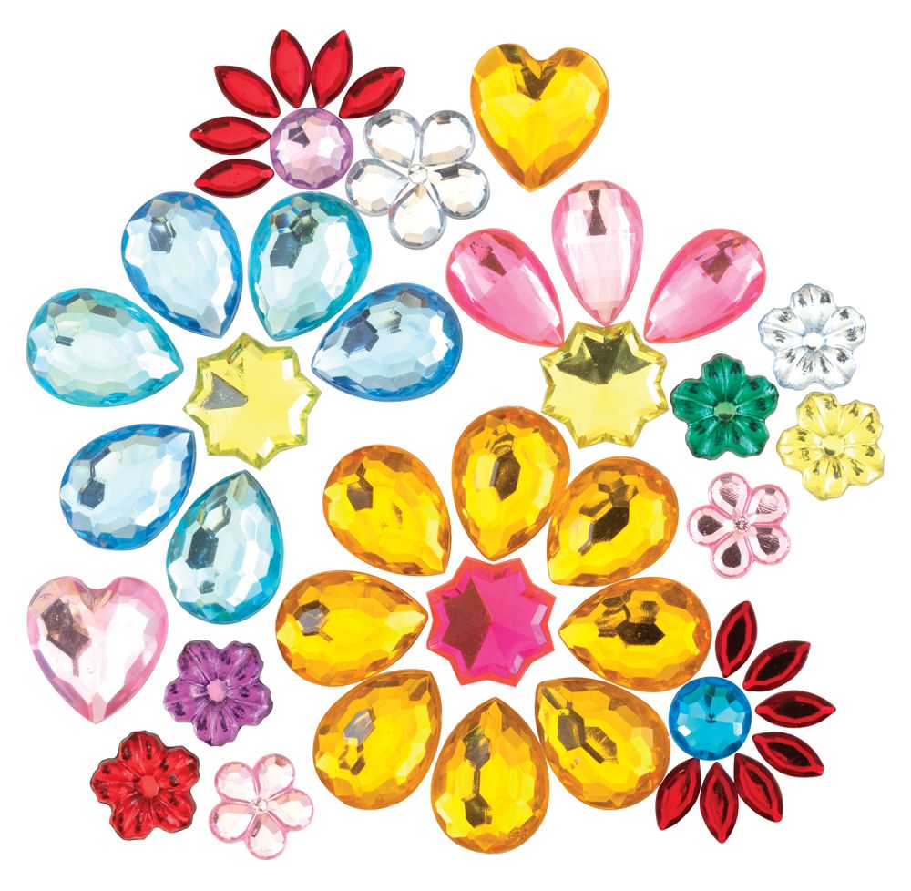 CREATIVITY STREET ACRYLIC GEMSTONES ASSORTED SIZES ASSORTED COLORS 1 LB.