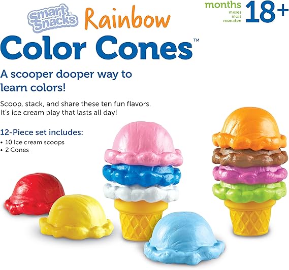 Smart Snacks Rainbow Color Cones (12pcs)