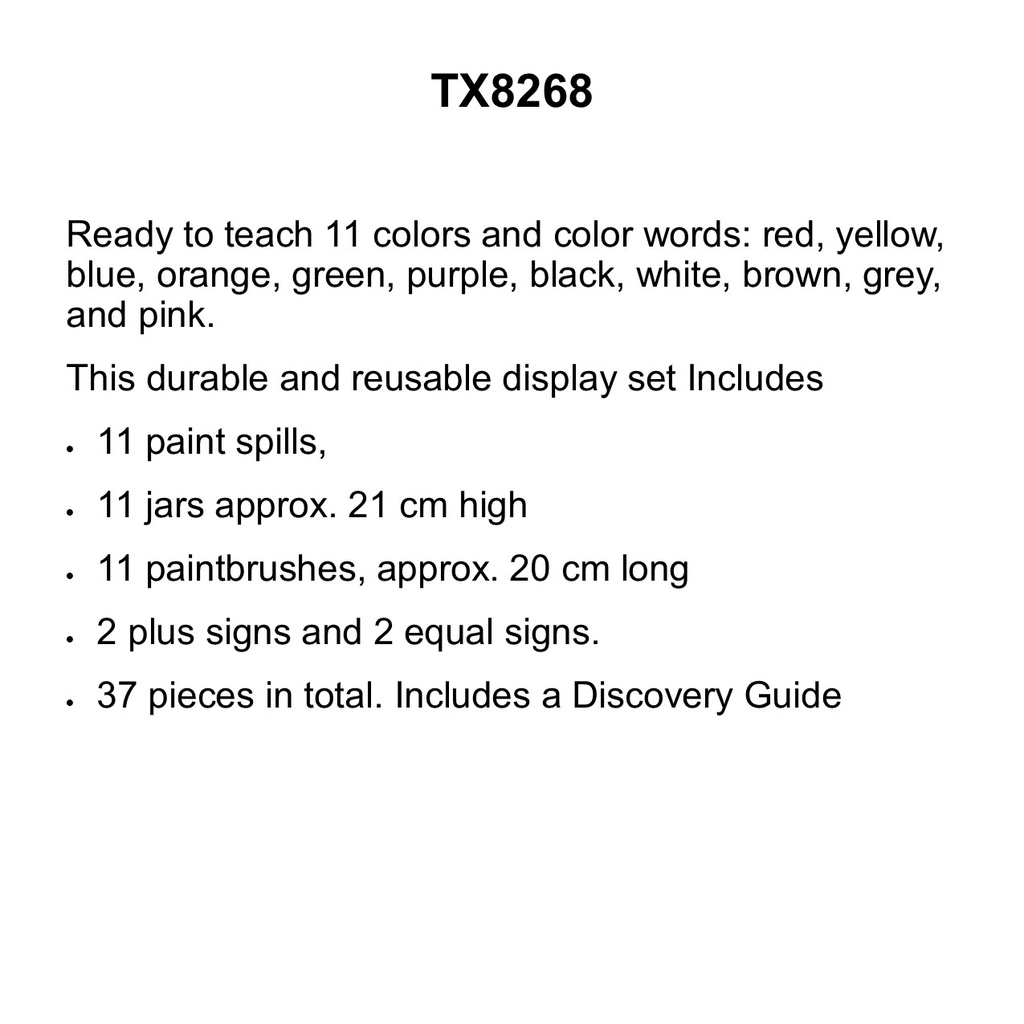 Colortime Paints BB Set contains 11color Words (37pcs)
