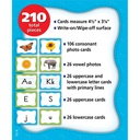 Alphabet Pocket Chart Cards Write - on/ Wipe - off (210 cards)