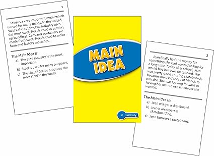 Reading Comprehension Practice Cards: Main Idea (Blue Level)(54cards)
