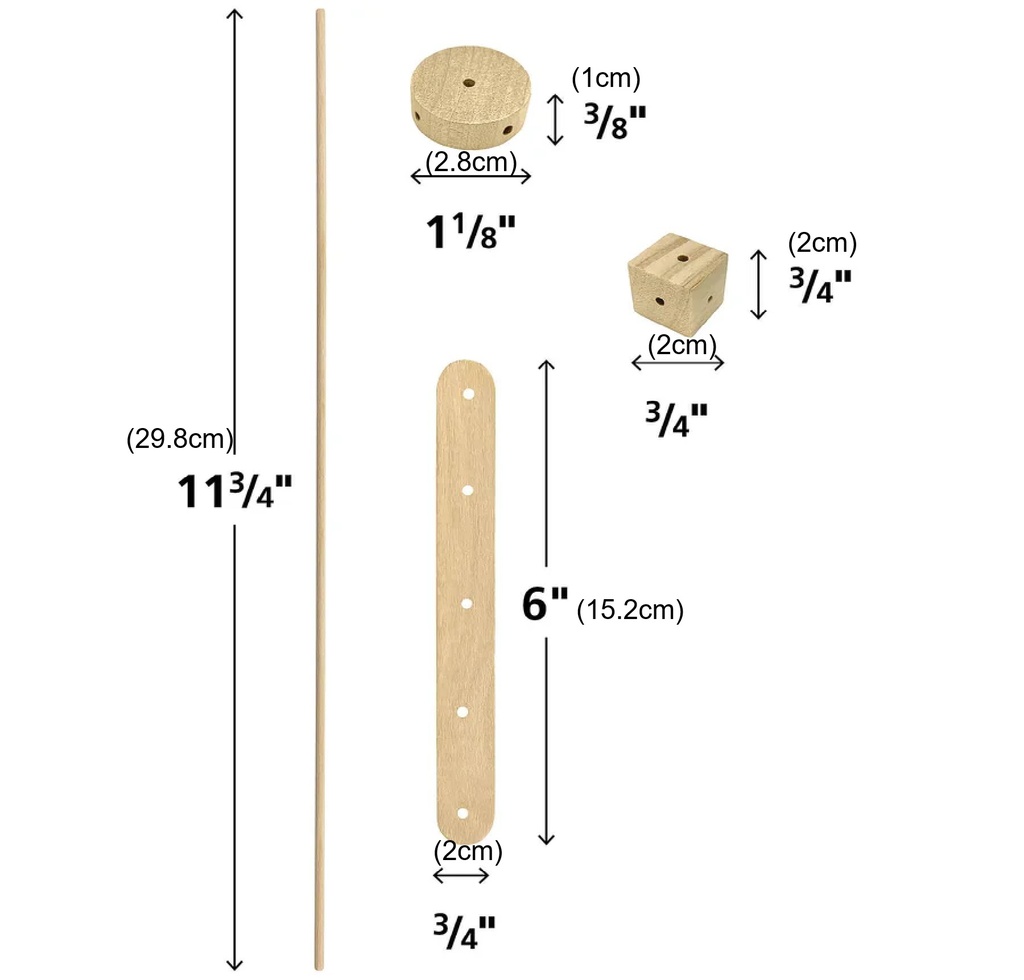 STEM Basics: WOOD CONSTRUCTION KIT    Age: 5+(66 pcs)