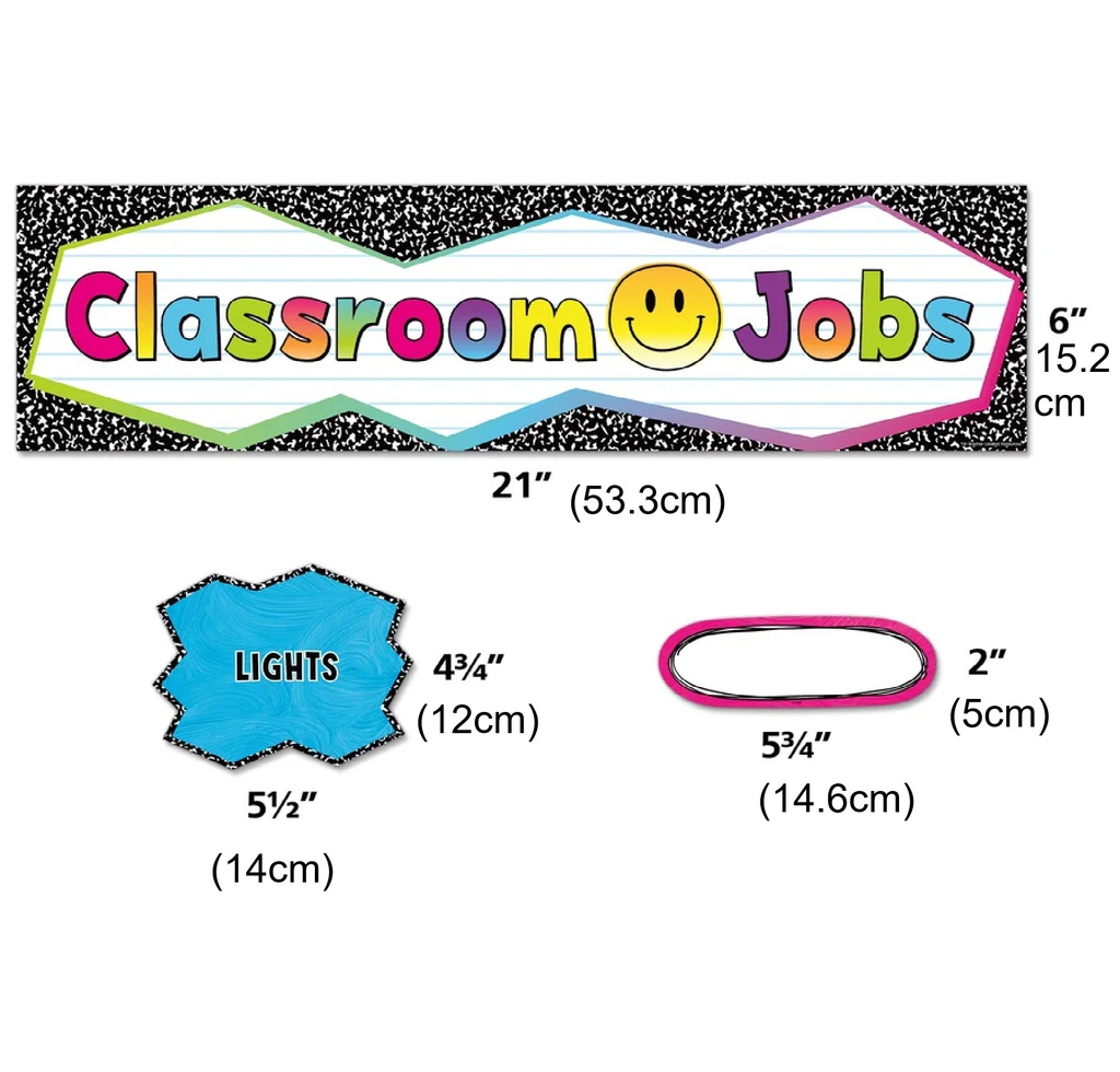 Brights 4Ever Classroom Jobs Mini BB Set  21&quot;x6&quot;(53.3cmx15.3cm) (49pcs)