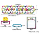 Brights 4Ever Happy Birthday Mini BB Set 20.5&quot;x5.5&quot;(52.07cmx13.9cm) (50pcs)