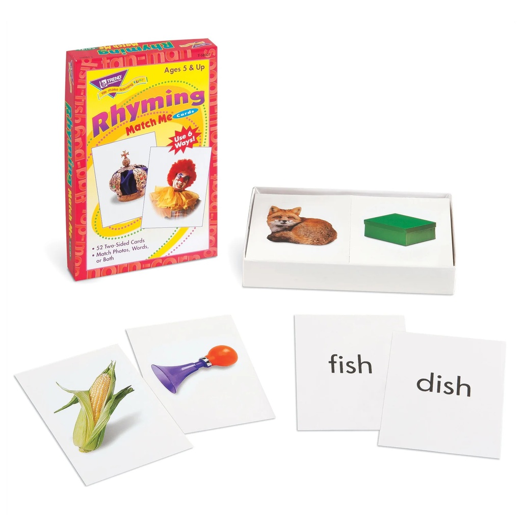 Rhyming Match Me Cards 2-sided (52 cards)