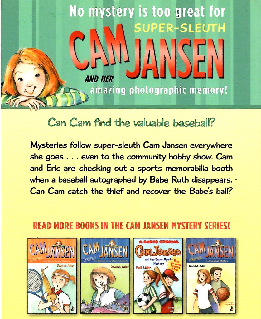 Cam Jansen #06:  Mystery Babe Ruth Baseball (7-10yrs)