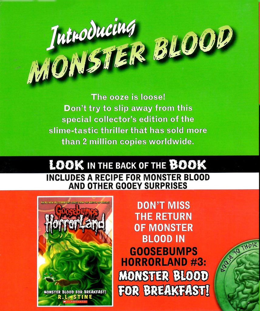 CLASSIC GOOSEBUMPS #03: MONSTER BLOOD (7-11yrs)