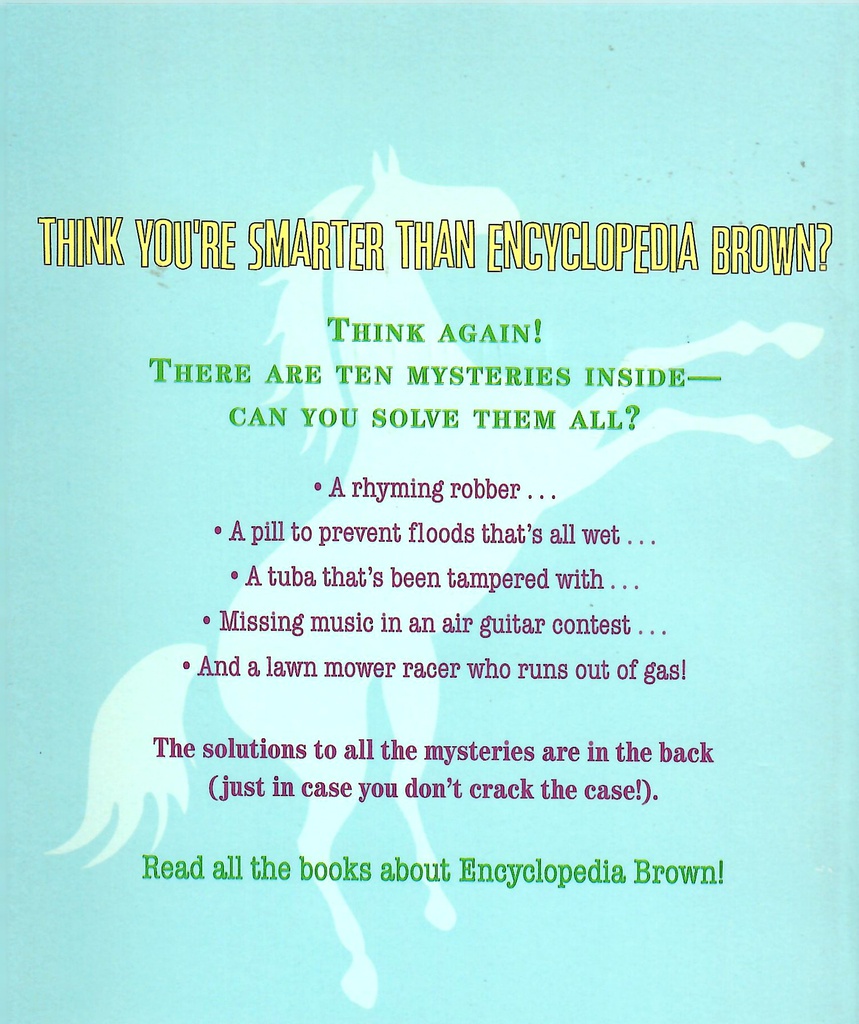 Encyclopedia Brown and the Case of the Jumping Frogs #24 (8-12yrs)