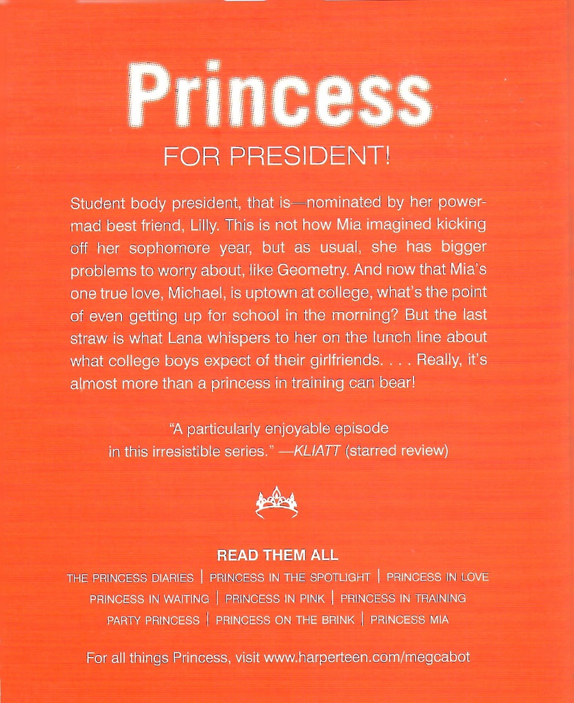 Princess Diaries, Volume VI: Princess in Training (12+yrs)