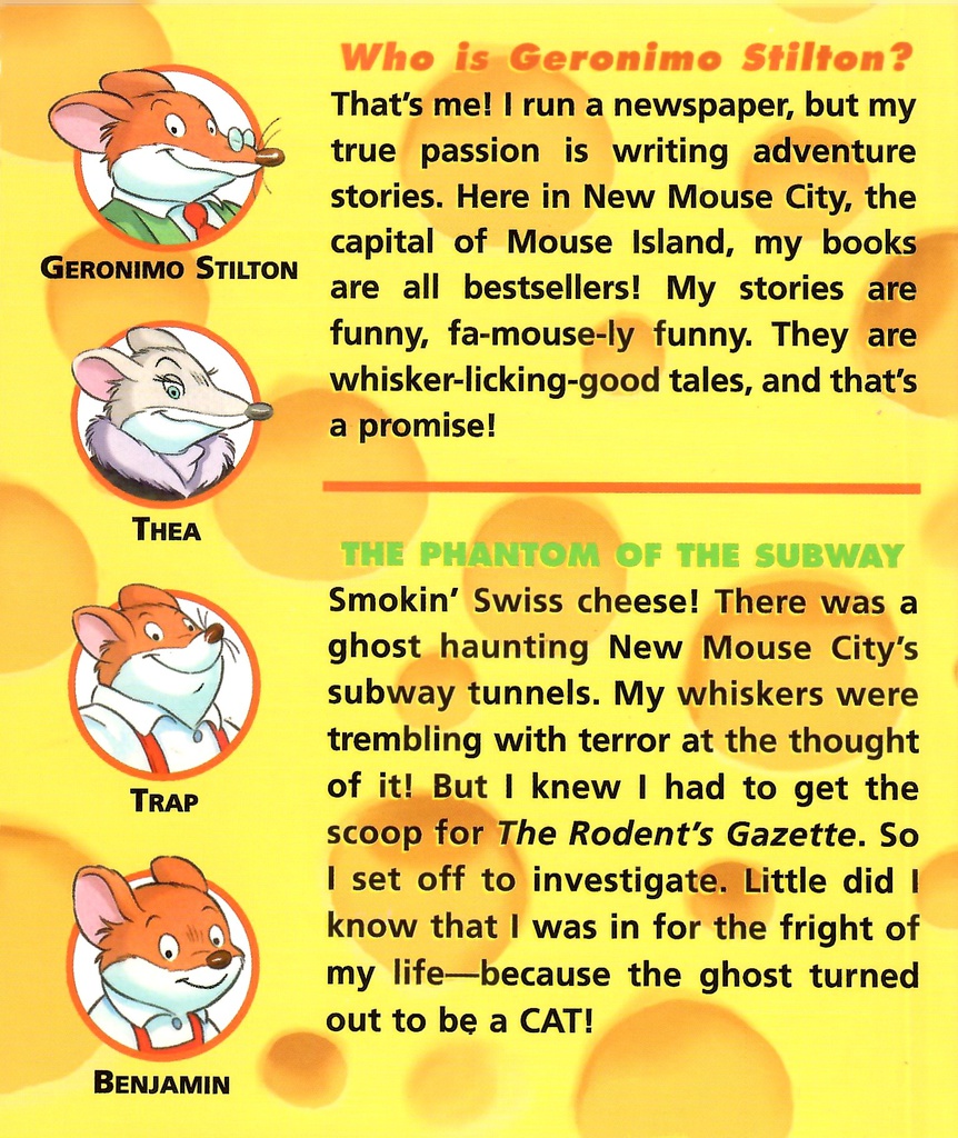 GERONIMO STILTON #13: THE PHANTOM OF THE SUBWAY (7-11 yrs)